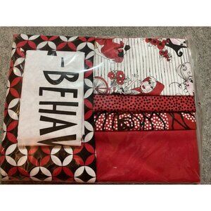 Loralie Harris fabric red black tote bag kit, well-behaved women